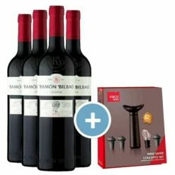 Ramón Bilbao Crianza 4 Botellas + Bomba De Vacío De Regalo Volumen 75cl